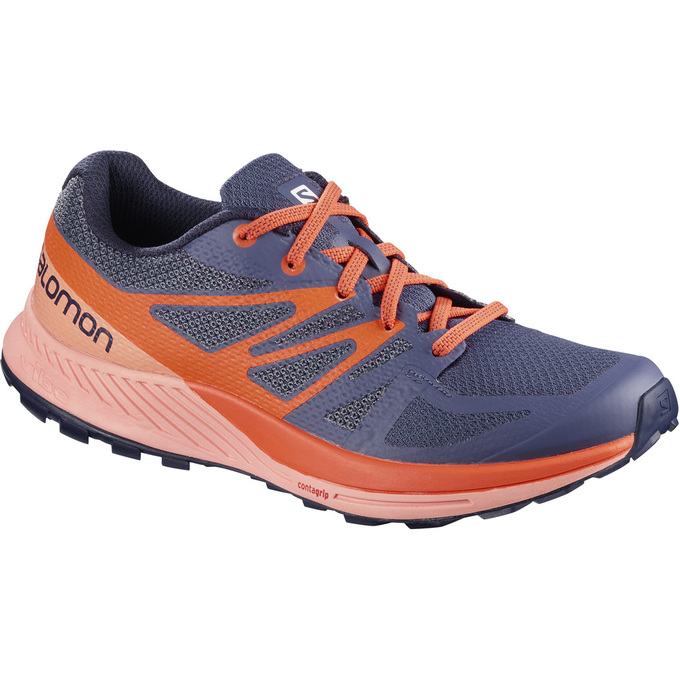 Salomon Singapore Womens Trail Running Shoes - SENSE ESE W Orange/Dark Lavender | 35742-DAXV